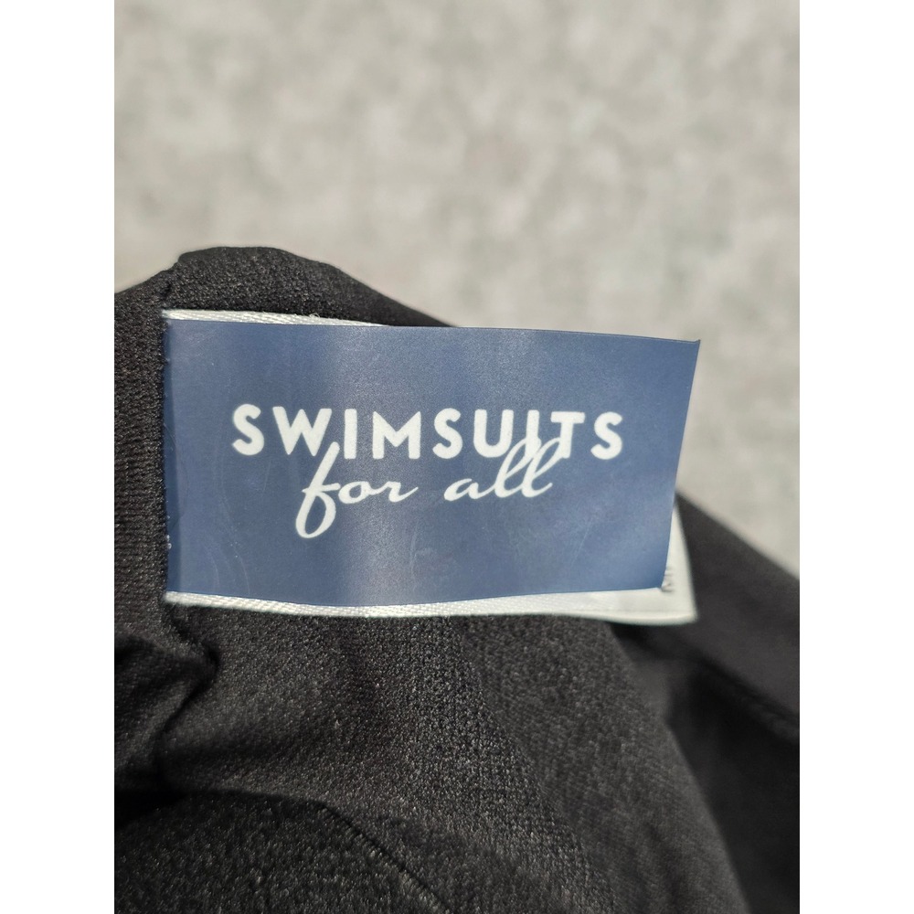 Swimsuits For All One Piece Halter Swimdress Navy Polka Dot Ruched Swimwear 24 - Picture 8 of 10